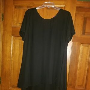 Plus size black dress top